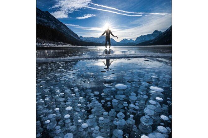 Abraham Ice Bubble/Sunwapta Falls,Snowshoeing,Icefield, Bow&Peyto - Abraham Lake Ice Bubbles: The Main Event in Winter