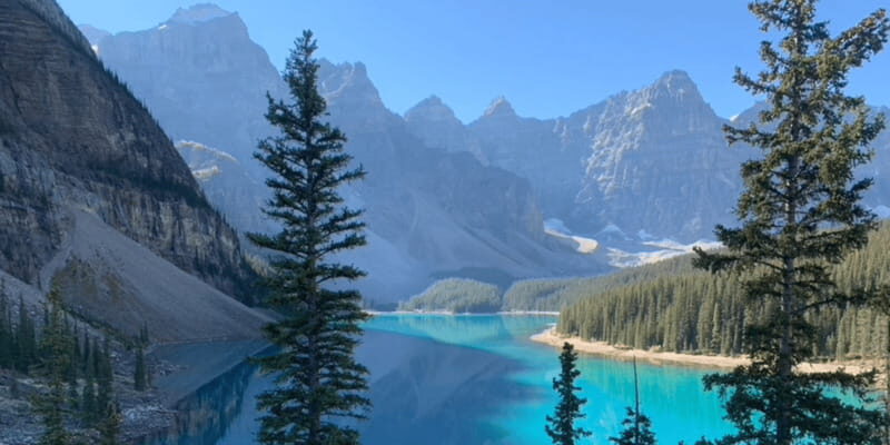 Banff/Canmore: Moraine Lake w/ Lake Louise Option - Moraine Lake: your two hours for walking, canoe time, and peak views
