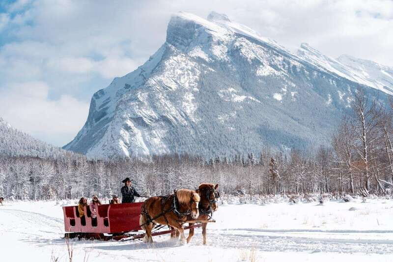 Banff: Family Friendly Horse-Drawn Sleigh Ride - Weather changes everything: sleigh vs wagon and campfire conditions