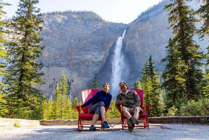 Banff: Grizzly Bear Refuge Tour with Lunch - Golden Skybridge at 130m: the kind of photo that comes with a deep breath