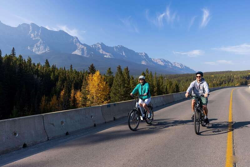 Banff: Mountain Lakeside Guided E-Bike Tour - From the Banff Train Station: meet-up, bikes, and a calm start