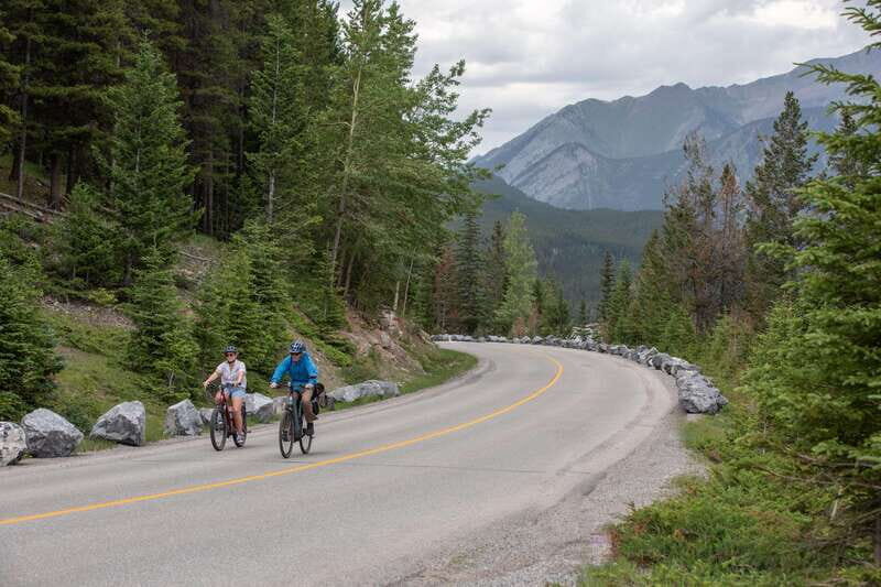 Banff: Mountain Lakeside Guided E-Bike Tour - Minnewanka loop road: Bankhead’s remnants and old mining vibes