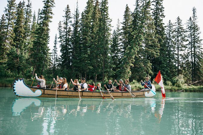 Banff National Park Big Canoe Tour - The Bow River plan: push upstream, then coast back