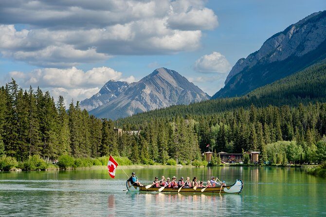 Banff National Park Big Canoe Tour - Gear up with life jackets and a real safety briefing