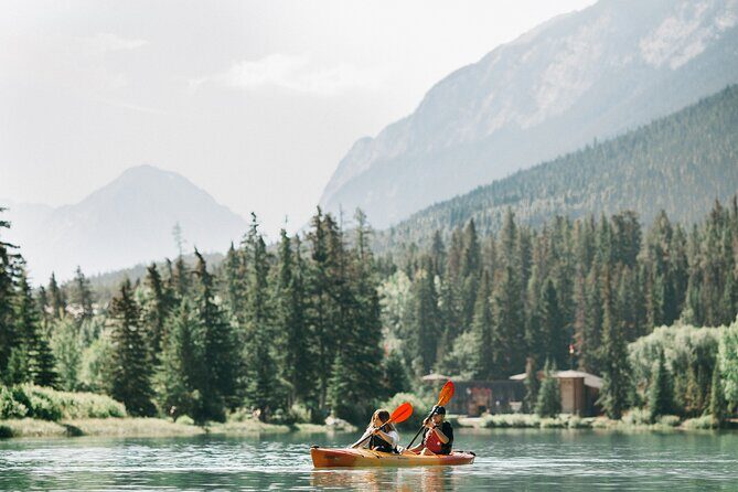 Banff National Park- Double Kayak Experience - Bow River stretch: turquoise water, wildlife, and guided control