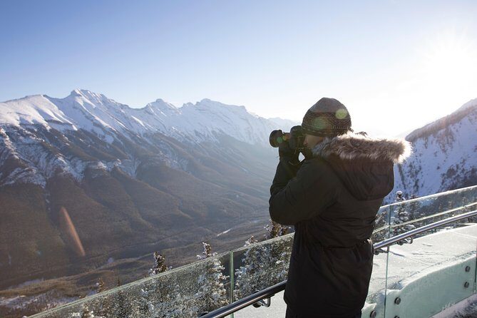 Banff Winter Tour Featuring Mountaintop Dinner and Banff Gondola - Bow Falls in winter: a payoff stop if roads cooperate