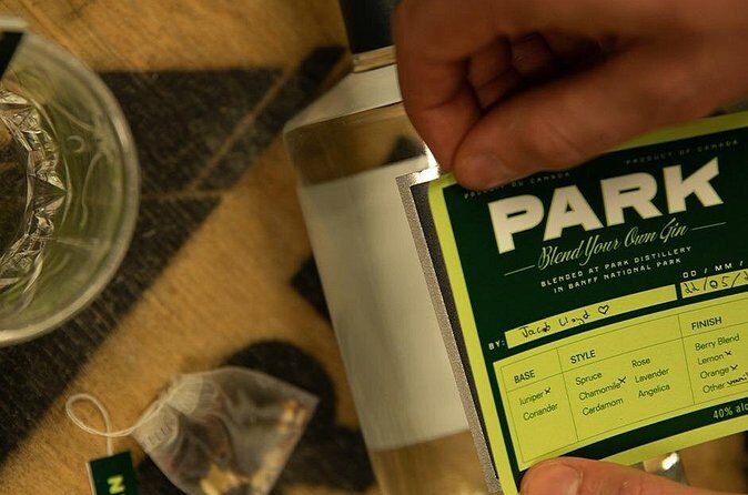 Blend Your Own Gin Experience in Banff - Your Take-Home Items: Custom Label, Botanicals, and PARK Vodka