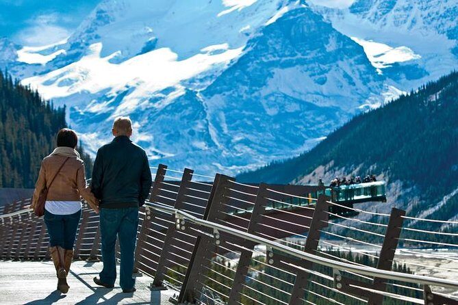 Columbia Icefield Tour with Glacier Skywalk from Banff - Ice Explorer on the icefields: stepping from views to real ice