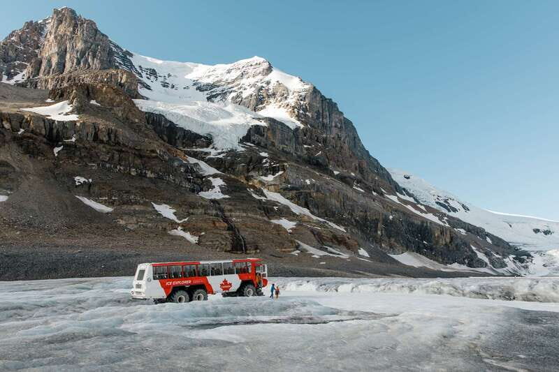 From Banff: Columbia Icefield Tour with Glacier Skywalk - Ice Explorer onto the Athabasca Glacier: The Big Vehicle Moment