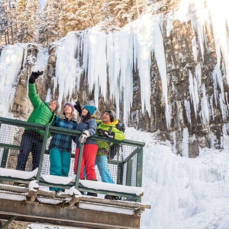 From Banff: Johnston Canyon Guided Icewalk - Break Time at Johnston Canyon: Warm Up and Reset