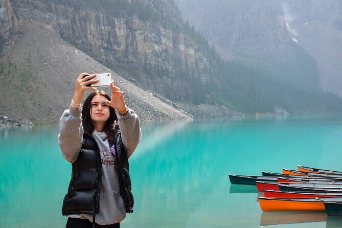 From Banff: Shuttle Service to Moraine Lake & Lake Louise - Stop 2: Lake Louise for shoreline views and glacier drama