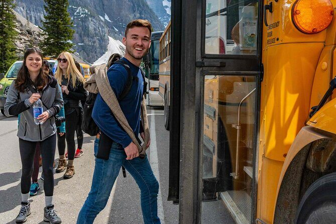Hop-On and Hop-Off Banff Bus - Getting on board: Moose Hotel and Banff Train Station meetups