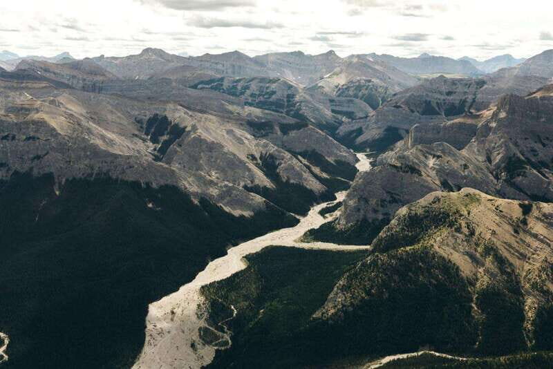 Kananaskis: 30-Minute Heli Tour of Minnewanka Lake and Banff - Back toward Banff: Townsends, Ghost peaks, and Old Goat Mountain views