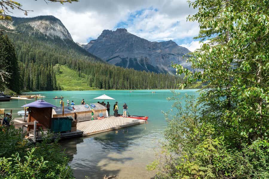 Lakes Moraine, Louise, Emerald, Johnston Canyon & Yoho Tour - Emerald Lake and Natural Bridge in Yoho National Park