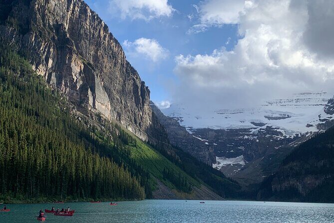 Moraine Lake, Lake Louise Afternoon Tour Half day From Banff - Morant’s Curve on the Bow Valley Parkway: train tracks and river views