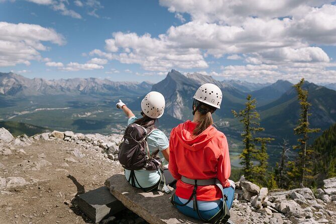 Small-Group Guided Via Ferrata Climbing with Banff's Best Views - The suspension bridge moment