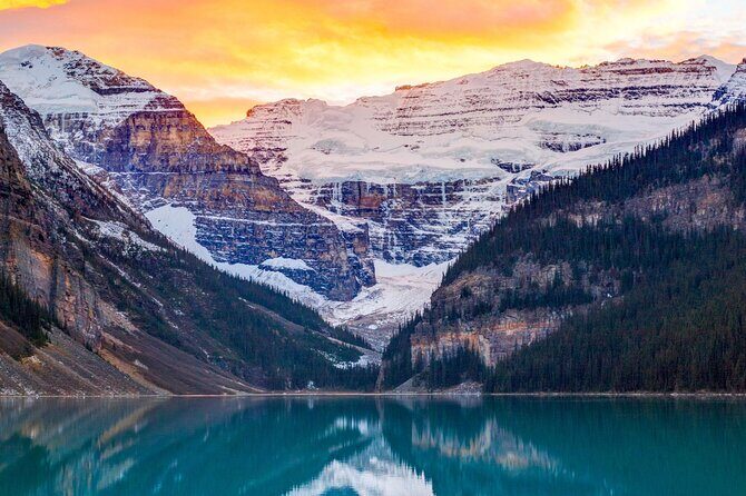 Sunrise Moraine Lake and Lake Louise - Lake Louise: turquoise water, glacier backdrop, and where crowds show up