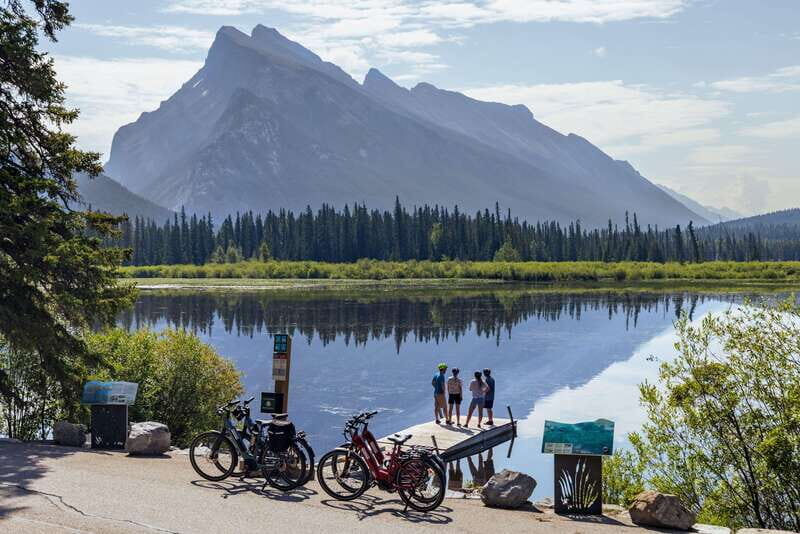 The Local Banff Explorer - E-Bike Tour - The Route in Plain English: Vermilion Lakes, Bow River, Bow Falls